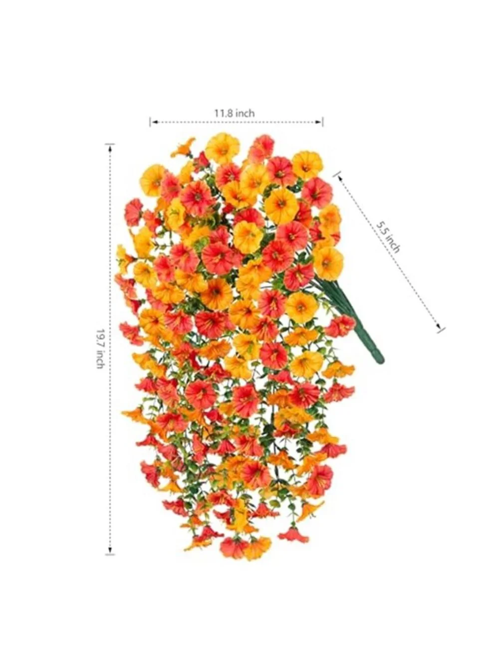 Artificial Hanging Silk Morning Glory Fake Flowers UV Resistant Outdoor Decor